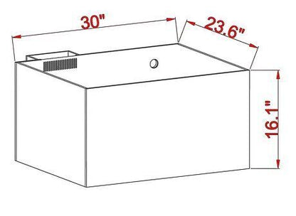 EXT 50 Gallon Lagoon Aquarium Complete Reef System – White