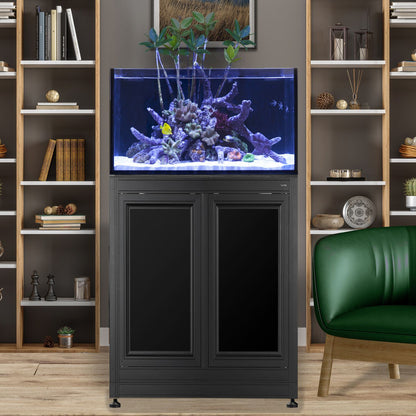 INT 50 Gallon Lagoon Aquarium Complete Reef System – Black