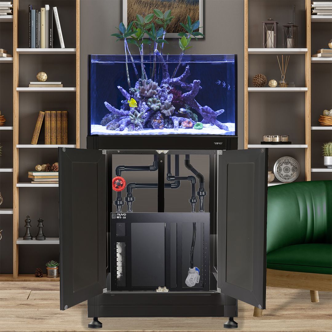 Nuvo EXT 50 Gallon Complete Reef System - Black